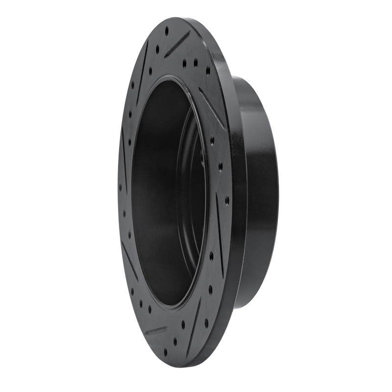 Jeep Wrangler Brake Rotor (1) - Rear Right - R1 Concepts - Drilled & Slotted - Black - `03-`07